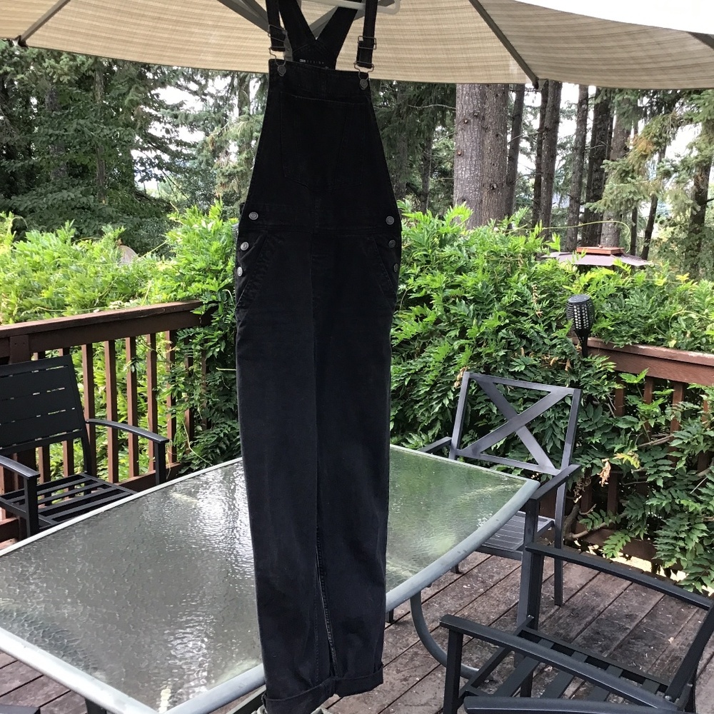 asos Black Denim Overalls